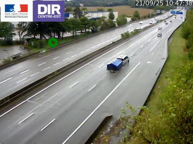 <h2>Caméra de circulation à Saint-Priest à la jonction entre l'A43 et l'A46 en direction de Marseille</h2>