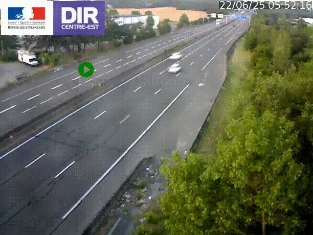 <h2>Caméra de circulation à Saint-Priest à la jonction entre l'A43 et l'A46 en direction de Marseille</h2>