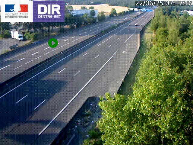 <h2>Caméra de circulation à Saint-Priest à la jonction entre l'A43 et l'A46 en direction de Marseille</h2>