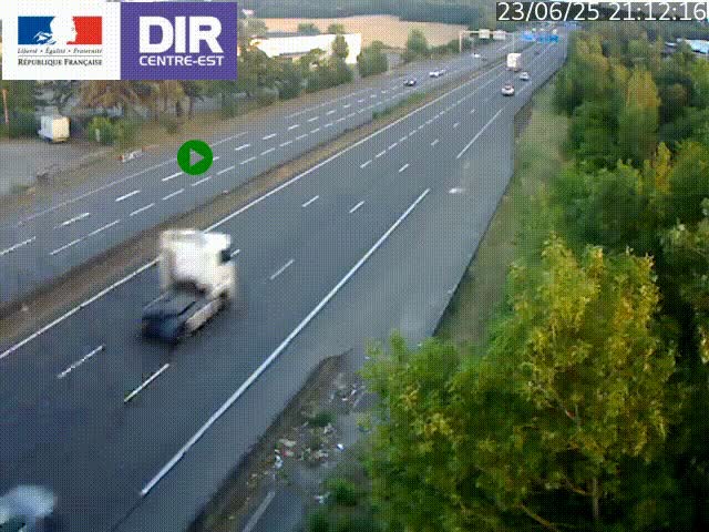 <h2>Caméra de circulation à Saint-Priest à la jonction entre l'A43 et l'A46 en direction de Marseille</h2>