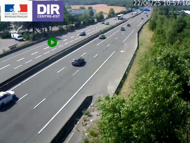 <h2>Caméra de circulation à Saint-Priest à la jonction entre l'A43 et l'A46 en direction de Marseille</h2>