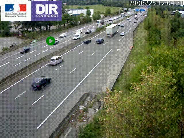 <h2>Caméra de circulation à Saint-Priest à la jonction entre l'A43 et l'A46 en direction de Marseille</h2>