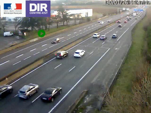 <h2>Caméra de circulation à Saint-Priest à la jonction entre l'A43 et l'A46 en direction de Marseille</h2>