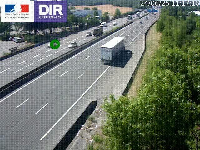 <h2>Caméra de circulation à Saint-Priest à la jonction entre l'A43 et l'A46 en direction de Marseille</h2>