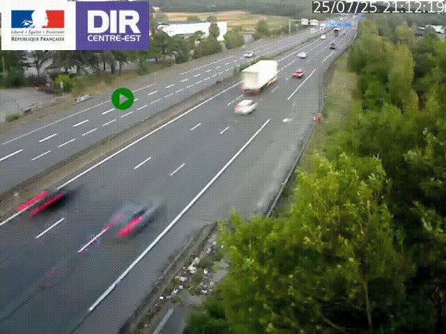 <h2>Caméra de circulation à Saint-Priest à la jonction entre l'A43 et l'A46 en direction de Marseille</h2>
