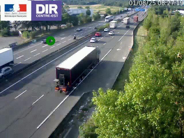 <h2>Caméra de circulation à Saint-Priest à la jonction entre l'A43 et l'A46 en direction de Marseille</h2>