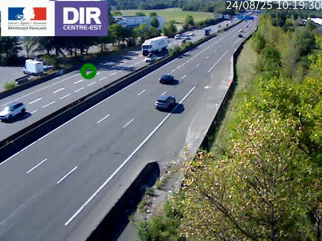 <h2>Caméra de circulation à Saint-Priest à la jonction entre l'A43 et l'A46 en direction de Marseille</h2>