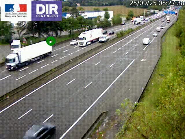 <h2>Caméra de circulation à Saint-Priest à la jonction entre l'A43 et l'A46 en direction de Marseille</h2>