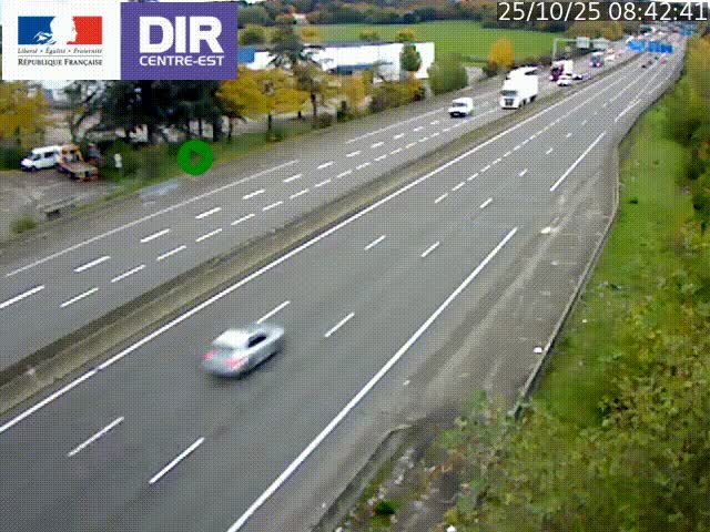 <h2>Caméra de circulation à Saint-Priest à la jonction entre l'A43 et l'A46 en direction de Marseille</h2>