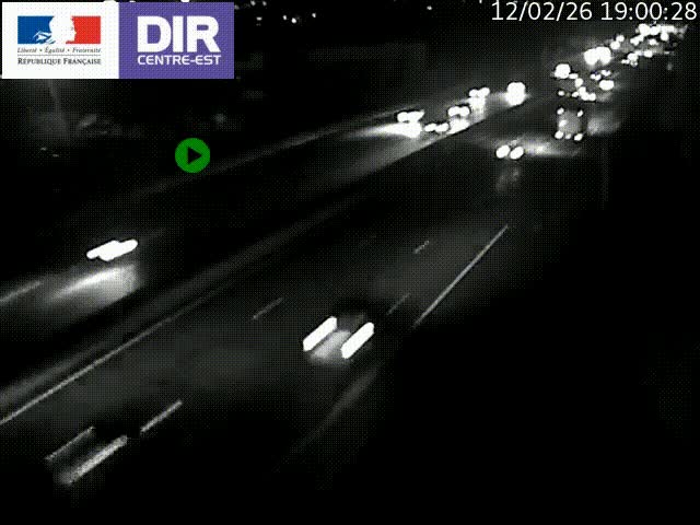 Caméra de circulation à Saint-Priest à la jonction entre l'A43 et l'A46 en direction de Marseille