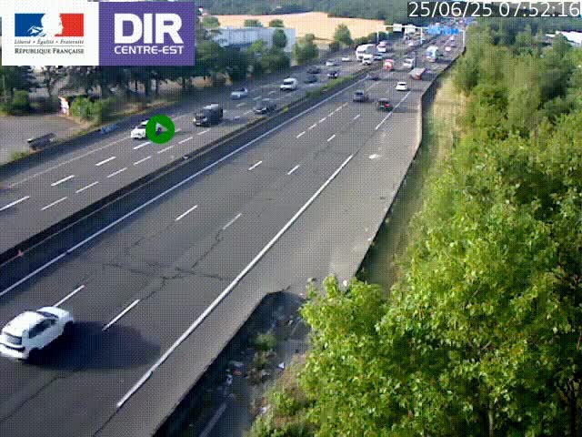 <h2>Caméra de circulation à Saint-Priest à la jonction entre l'A43 et l'A46 en direction de Marseille</h2>