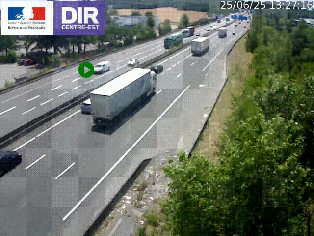 <h2>Caméra de circulation à Saint-Priest à la jonction entre l'A43 et l'A46 en direction de Marseille</h2>