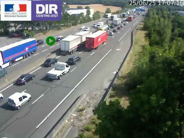 <h2>Caméra de circulation à Saint-Priest à la jonction entre l'A43 et l'A46 en direction de Marseille</h2>