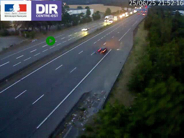 <h2>Caméra de circulation à Saint-Priest à la jonction entre l'A43 et l'A46 en direction de Marseille</h2>