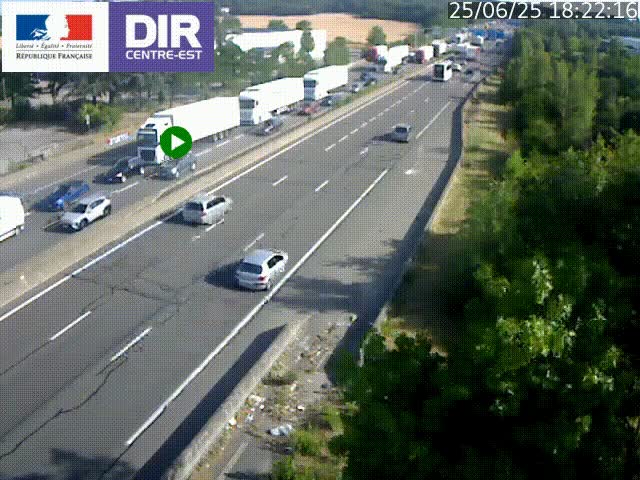 <h2>Caméra de circulation à Saint-Priest à la jonction entre l'A43 et l'A46 en direction de Marseille</h2>