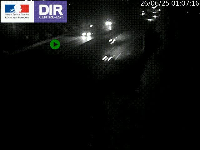 <h2>Caméra de circulation à Saint-Priest à la jonction entre l'A43 et l'A46 en direction de Marseille</h2>