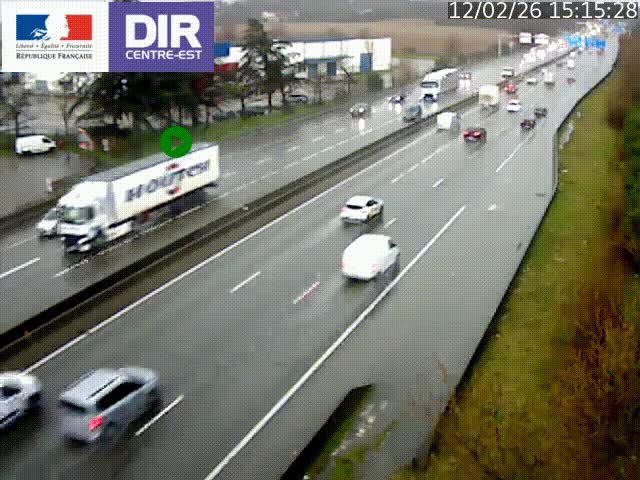 <h2>Caméra de circulation à Saint-Priest à la jonction entre l'A43 et l'A46 en direction de Marseille</h2>