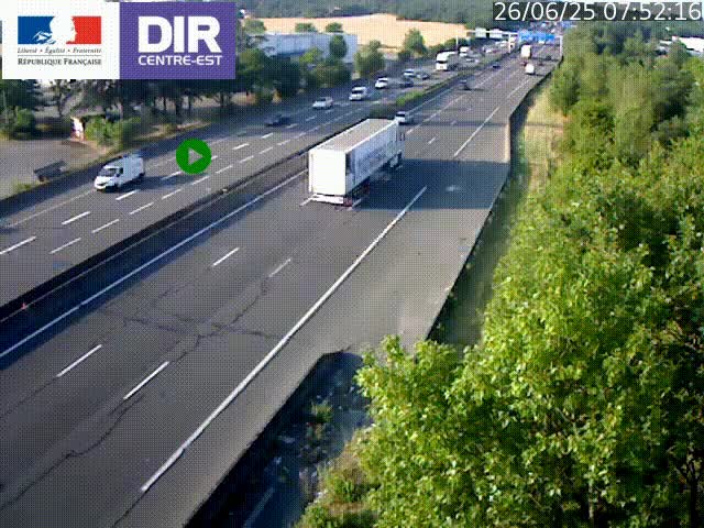 <h2>Caméra de circulation à Saint-Priest à la jonction entre l'A43 et l'A46 en direction de Marseille</h2>