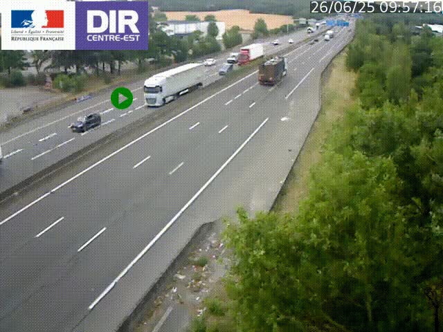 <h2>Caméra de circulation à Saint-Priest à la jonction entre l'A43 et l'A46 en direction de Marseille</h2>