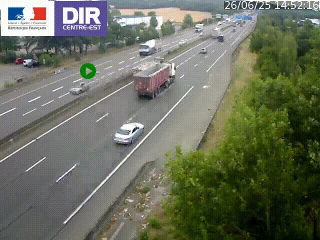 <h2>Caméra de circulation à Saint-Priest à la jonction entre l'A43 et l'A46 en direction de Marseille</h2>