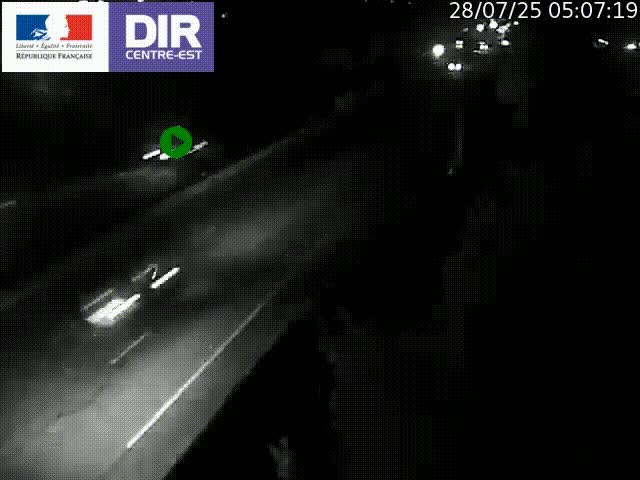 <h2>Caméra de circulation à Saint-Priest à la jonction entre l'A43 et l'A46 en direction de Marseille</h2>