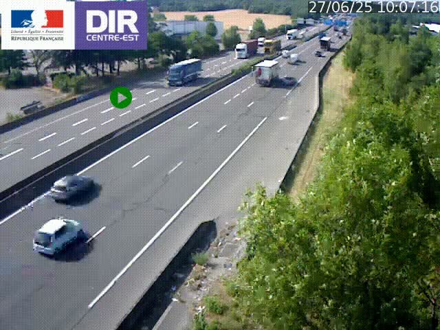 <h2>Caméra de circulation à Saint-Priest à la jonction entre l'A43 et l'A46 en direction de Marseille</h2>