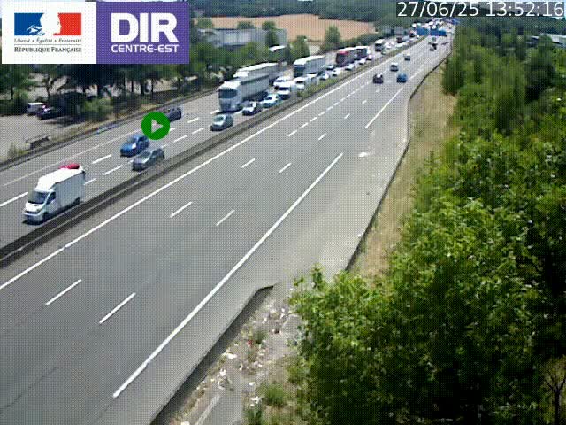 <h2>Caméra de circulation à Saint-Priest à la jonction entre l'A43 et l'A46 en direction de Marseille</h2>
