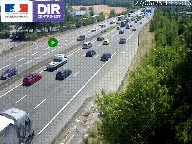 <h2>Caméra de circulation à Saint-Priest à la jonction entre l'A43 et l'A46 en direction de Marseille</h2>