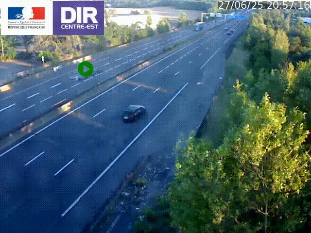 <h2>Caméra de circulation à Saint-Priest à la jonction entre l'A43 et l'A46 en direction de Marseille</h2>
