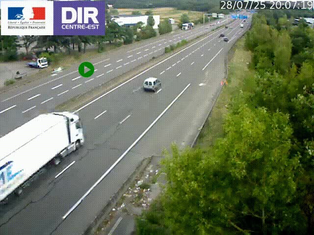 <h2>Caméra de circulation à Saint-Priest à la jonction entre l'A43 et l'A46 en direction de Marseille</h2>