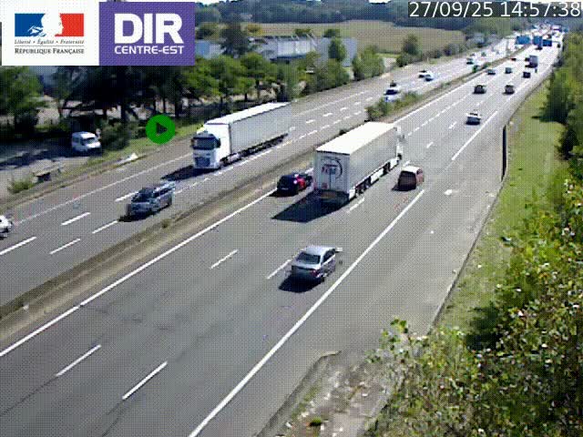 <h2>Caméra de circulation à Saint-Priest à la jonction entre l'A43 et l'A46 en direction de Marseille</h2>