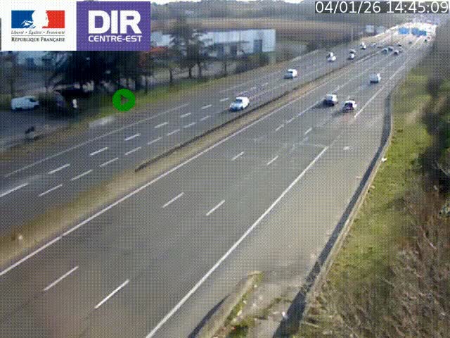 <h2>Caméra de circulation à Saint-Priest à la jonction entre l'A43 et l'A46 en direction de Marseille</h2>