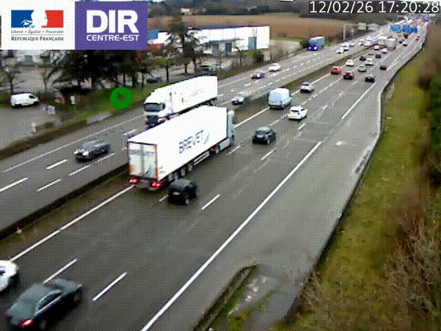 <h2>Caméra de circulation à Saint-Priest à la jonction entre l'A43 et l'A46 en direction de Marseille</h2>