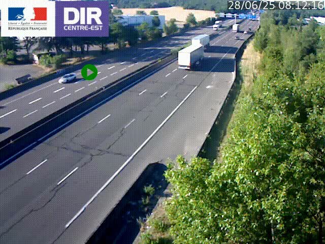 <h2>Caméra de circulation à Saint-Priest à la jonction entre l'A43 et l'A46 en direction de Marseille</h2>