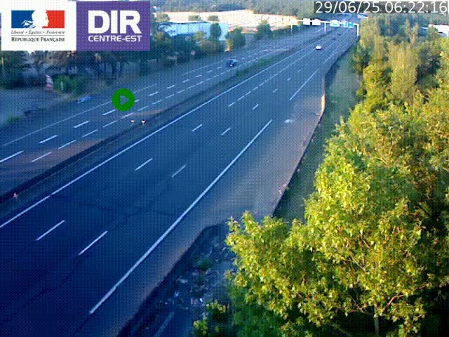 <h2>Caméra de circulation à Saint-Priest à la jonction entre l'A43 et l'A46 en direction de Marseille</h2>