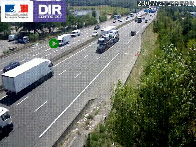 <h2>Caméra de circulation à Saint-Priest à la jonction entre l'A43 et l'A46 en direction de Marseille</h2>