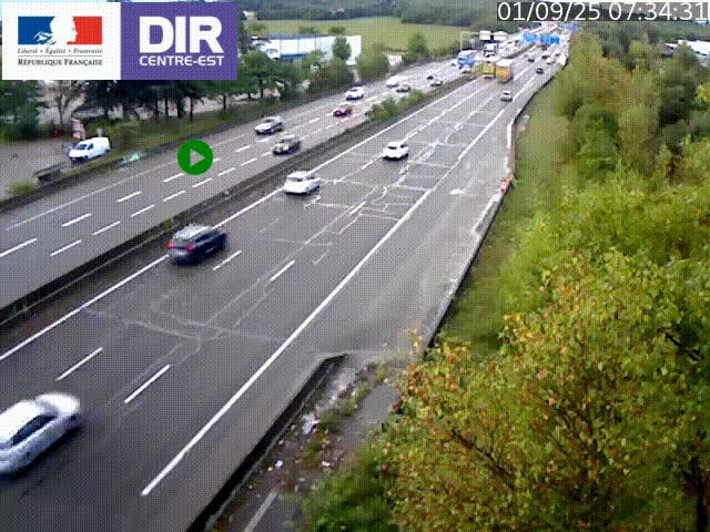 <h2>Caméra de circulation à Saint-Priest à la jonction entre l'A43 et l'A46 en direction de Marseille</h2>