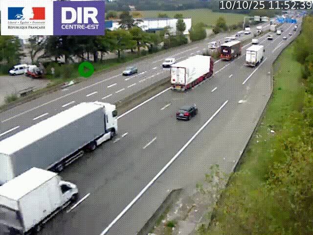 <h2>Caméra de circulation à Saint-Priest à la jonction entre l'A43 et l'A46 en direction de Marseille</h2>