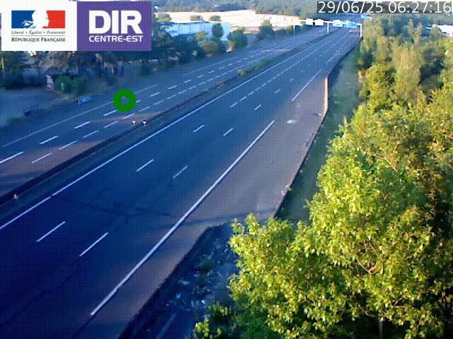 <h2>Caméra de circulation à Saint-Priest à la jonction entre l'A43 et l'A46 en direction de Marseille</h2>