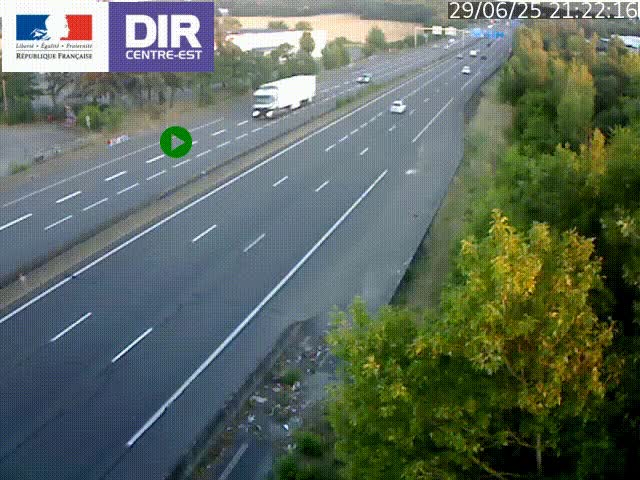 <h2>Caméra de circulation à Saint-Priest à la jonction entre l'A43 et l'A46 en direction de Marseille</h2>