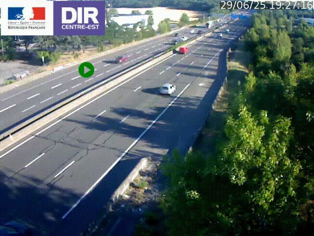 <h2>Caméra de circulation à Saint-Priest à la jonction entre l'A43 et l'A46 en direction de Marseille</h2>