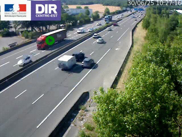 <h2>Caméra de circulation à Saint-Priest à la jonction entre l'A43 et l'A46 en direction de Marseille</h2>