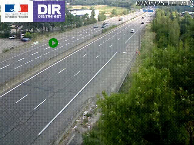 <h2>Caméra de circulation à Saint-Priest à la jonction entre l'A43 et l'A46 en direction de Marseille</h2>