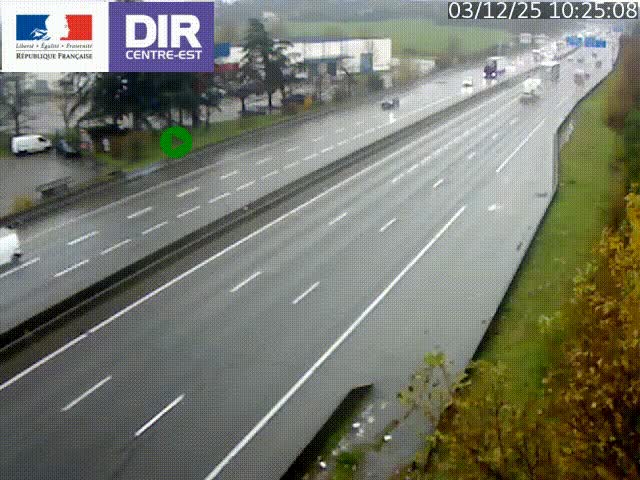 Caméra de circulation à Saint-Priest à la jonction entre l'A43 et l'A46 en direction de Marseille