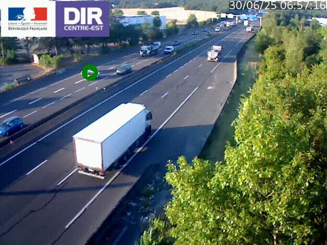 <h2>Caméra de circulation à Saint-Priest à la jonction entre l'A43 et l'A46 en direction de Marseille</h2>