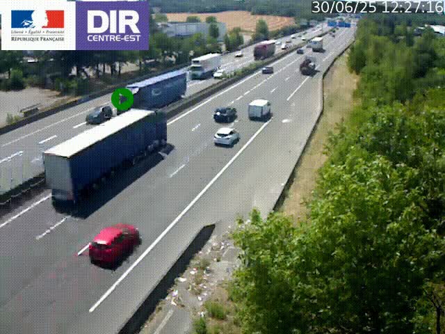 <h2>Caméra de circulation à Saint-Priest à la jonction entre l'A43 et l'A46 en direction de Marseille</h2>