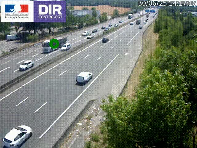 <h2>Caméra de circulation à Saint-Priest à la jonction entre l'A43 et l'A46 en direction de Marseille</h2>