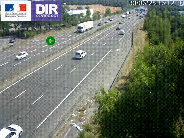 <h2>Caméra de circulation à Saint-Priest à la jonction entre l'A43 et l'A46 en direction de Marseille</h2>