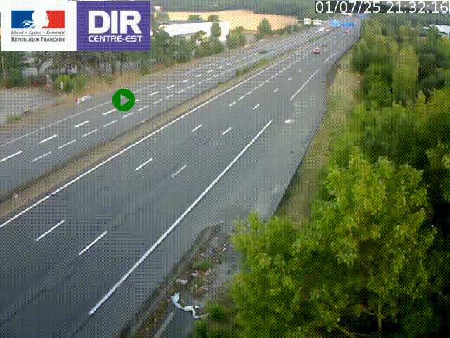 <h2>Caméra de circulation à Saint-Priest à la jonction entre l'A43 et l'A46 en direction de Marseille</h2>