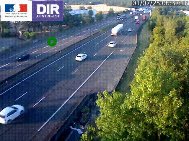 <h2>Caméra de circulation à Saint-Priest à la jonction entre l'A43 et l'A46 en direction de Marseille</h2>